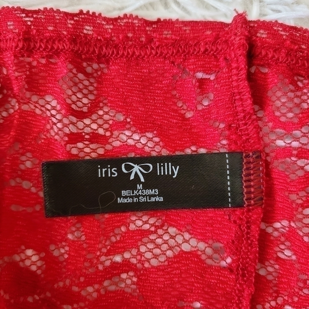 Iris Lilly London NEW 3 pack red lace thong underwear sz. M - Picture 10 of 10